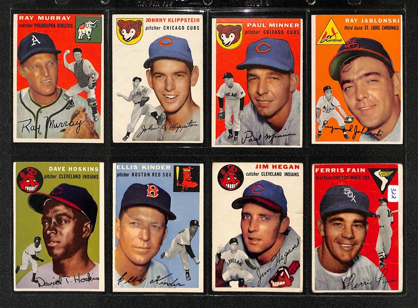Lot Of 20 1954 Topps Baseball Cards w. Yogi Berra & Duke Snider